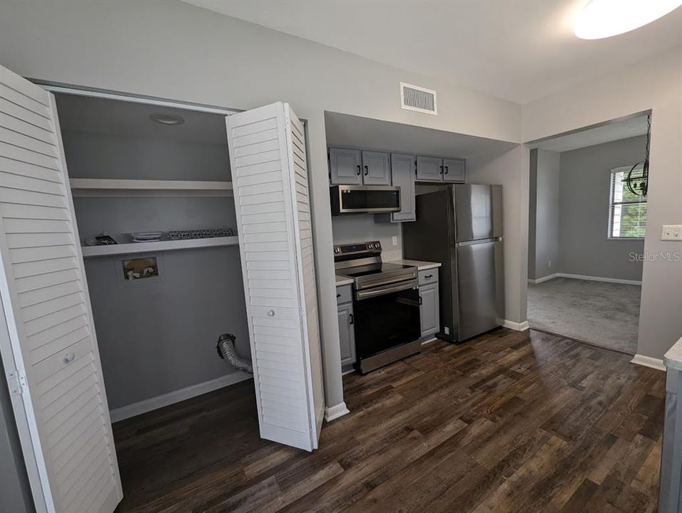 Kitchen with updated appliances. Laundry closet will be furnished with washer dryer