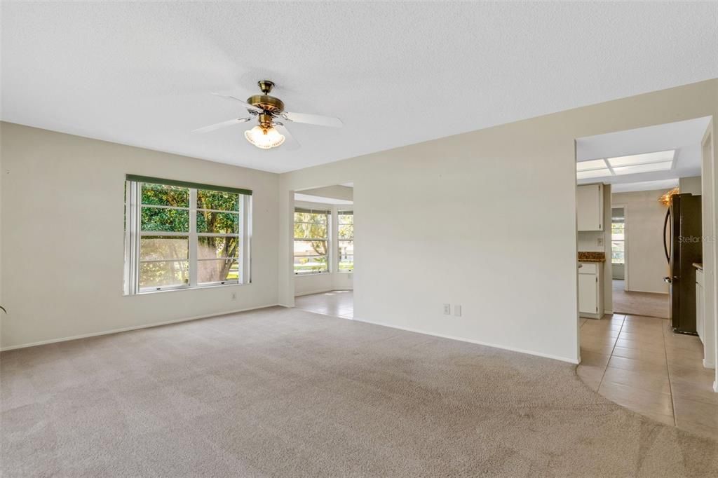 Family room open to the opposite side of the house~