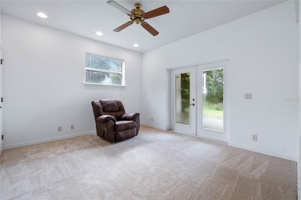 Bedroom 2 with French doors