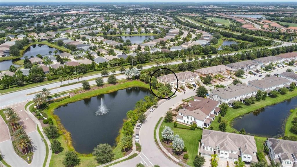 Location of home with aerial of Community