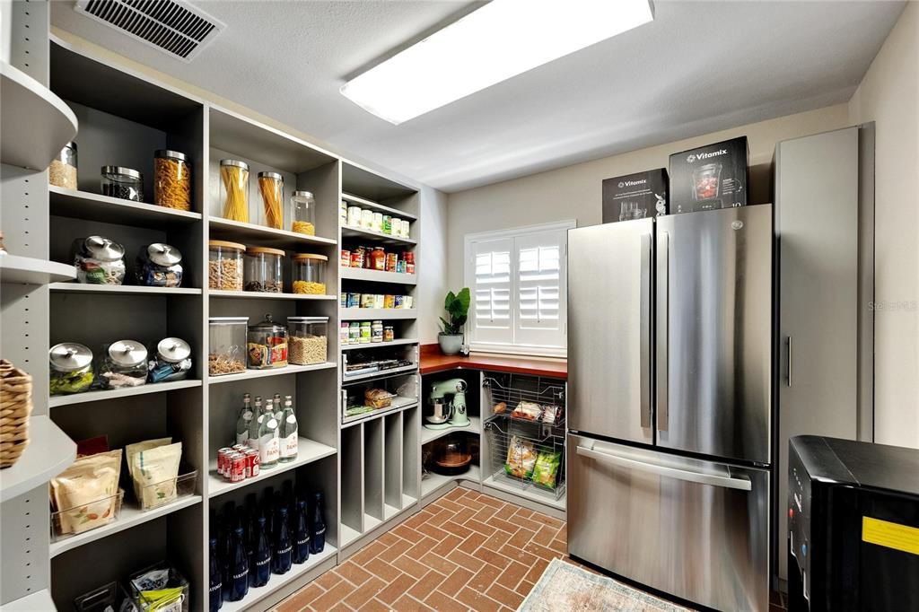 Large Custom Pantry inside garage