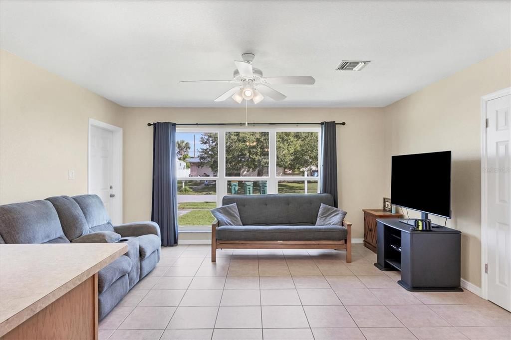 Big Picture Window in Family Room for Plenty of Light.