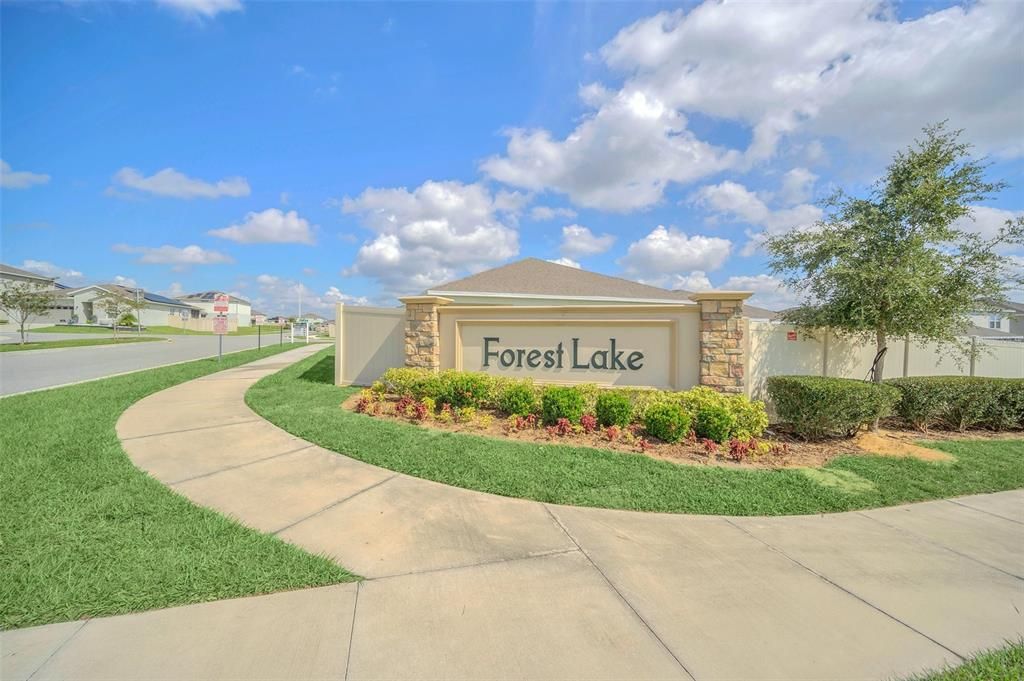 Forest Lake Community Entrance