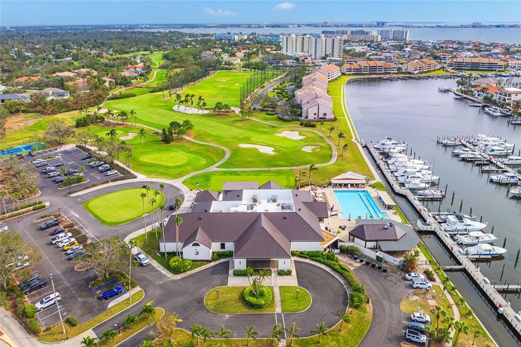 PYCC Clubhouse, Pool, Marina and Golf Course