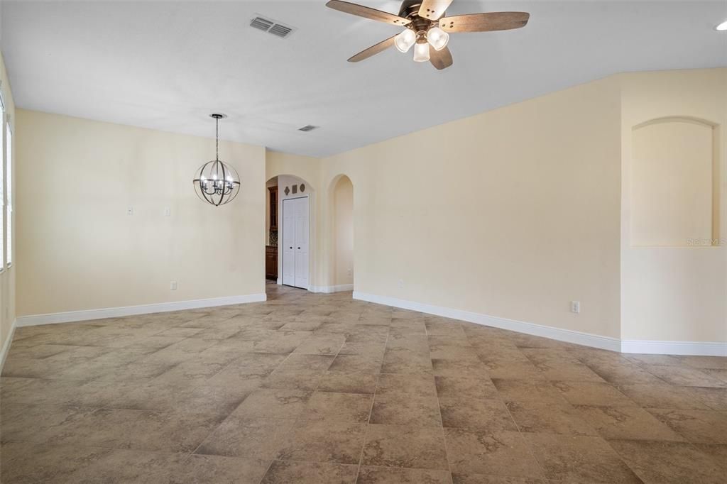 Formal living room and dining room