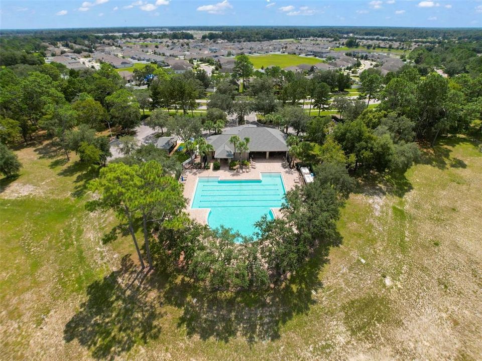 Community clubhouse and pool