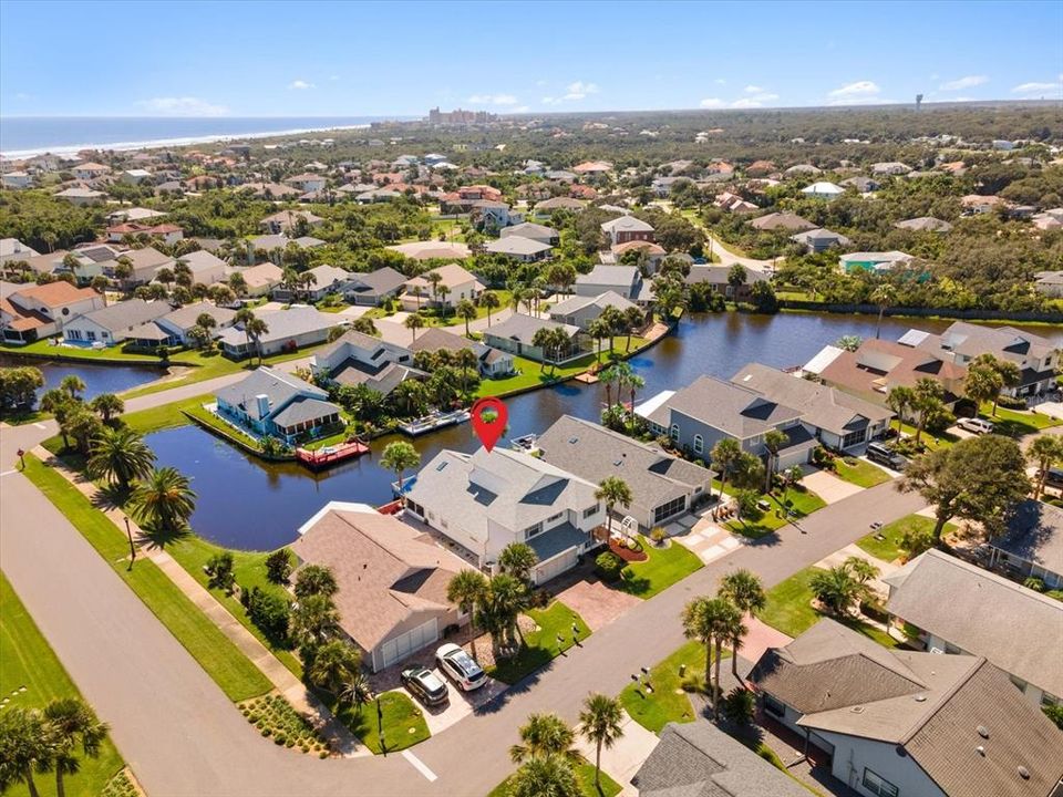 Aerial view of house