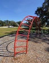 Childrens climbing equipment in the park.