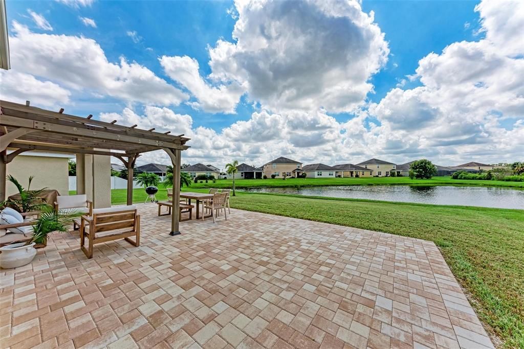 Backyard Patio with Water View