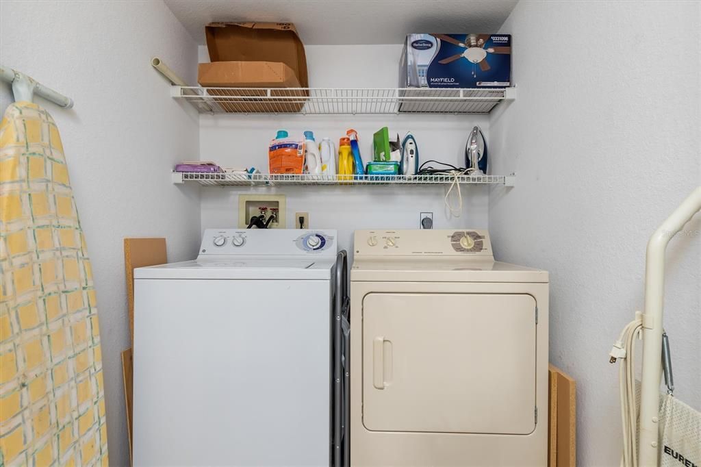 Laundry closet - washer and dryer stays