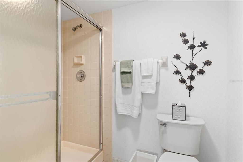 Primary ensuite with spacious walk-in shower