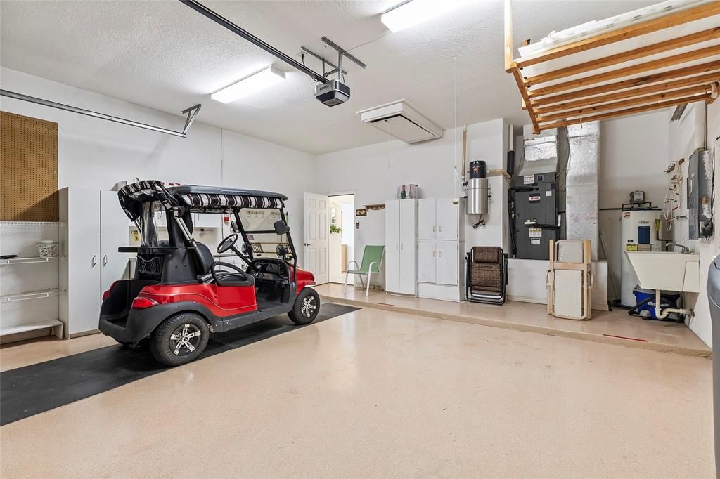 GARAGE with PAINTED FLOOR