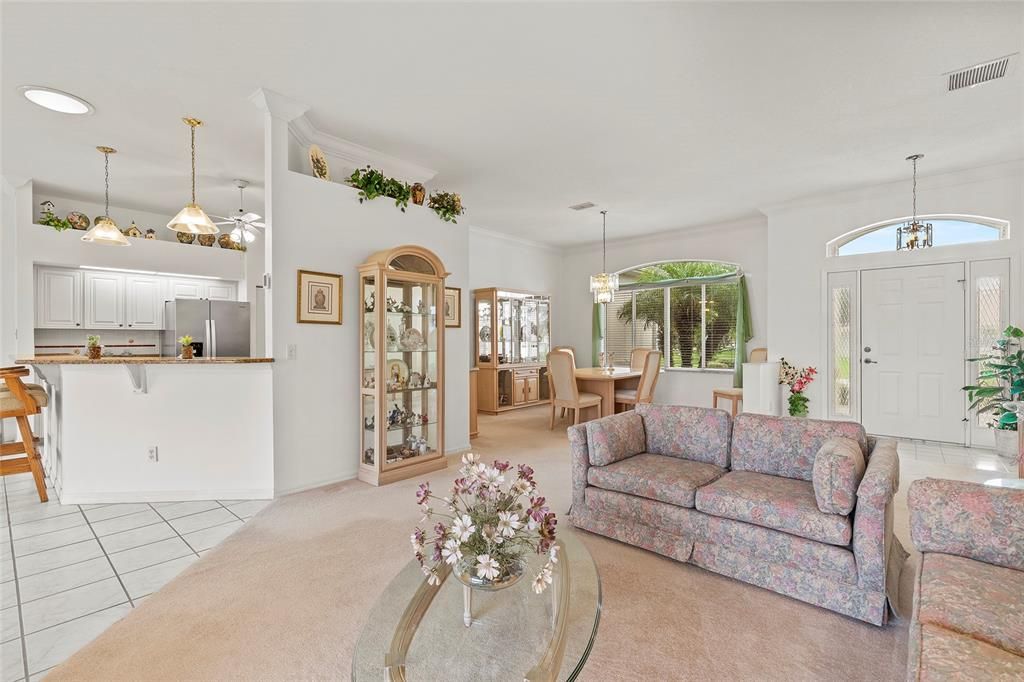 LIVING AREA INTO DINING ROOM