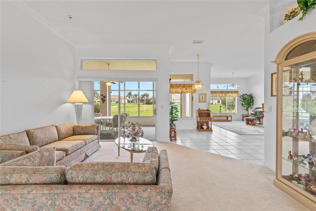 LIVING ROOM with SLIDING DOOR TO LANAI