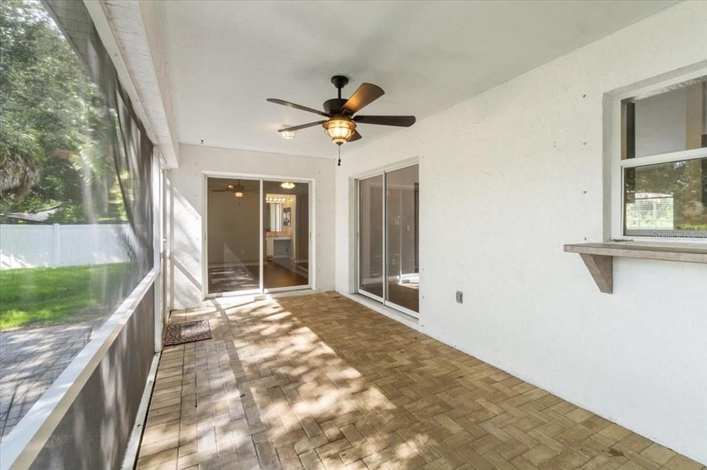 Rear screened porch