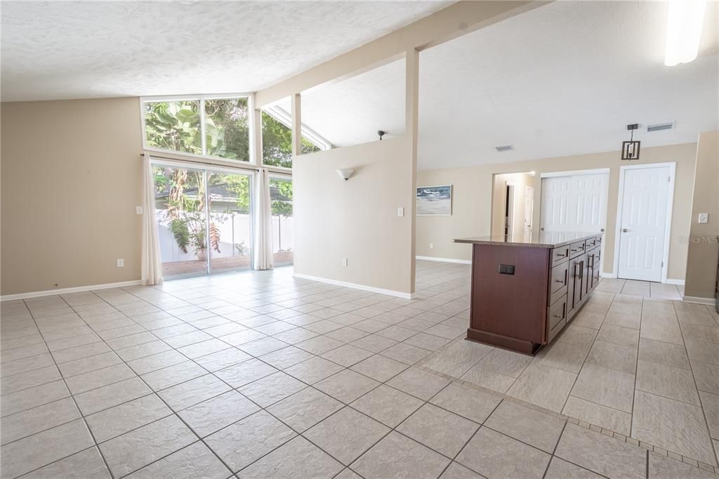 The open floor plan is ideal for entertaining or family gatherings.