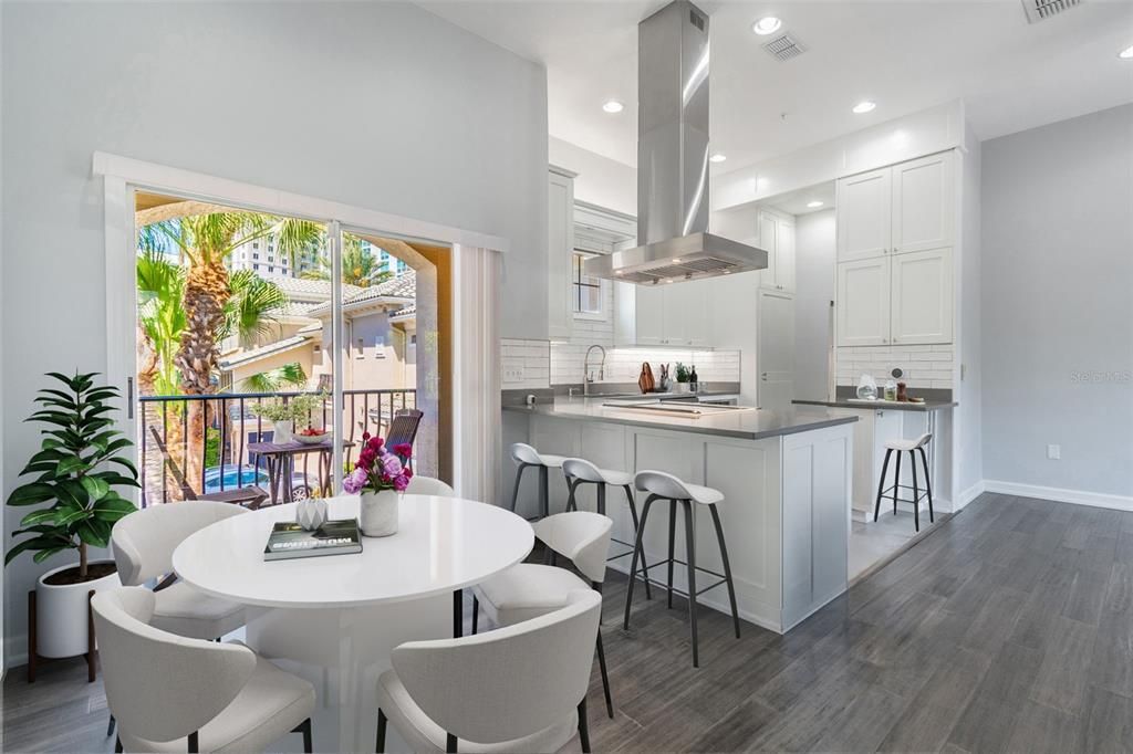 Dining Room, Balcony, and Kitchen