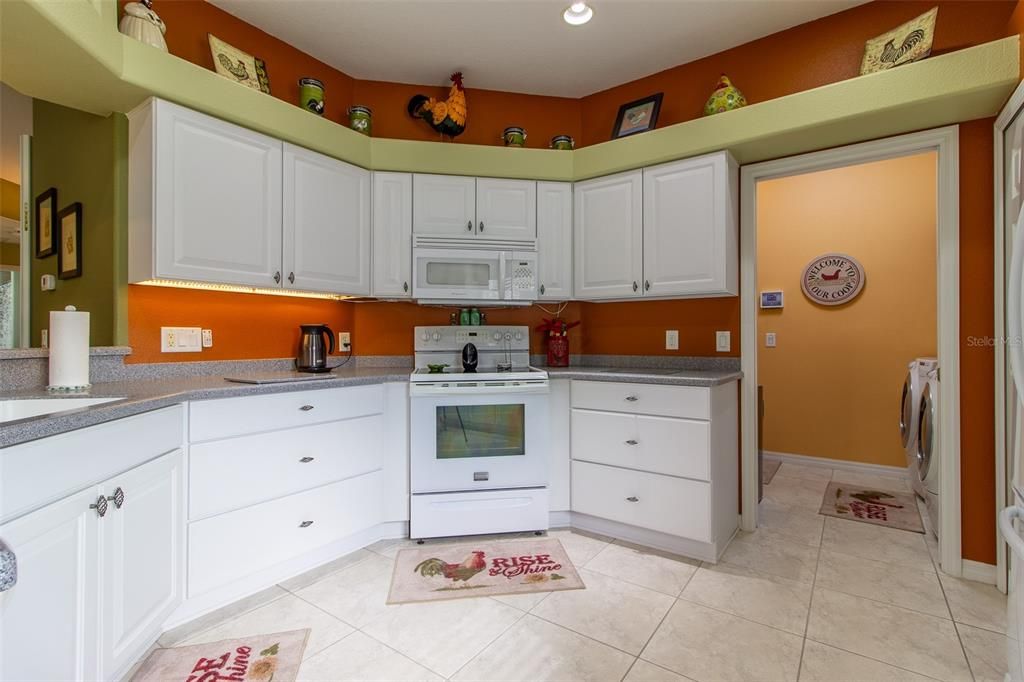 Kitchen with adjacent Laundry Room