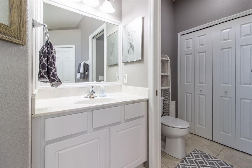 Water Closet with Large Linen Closet