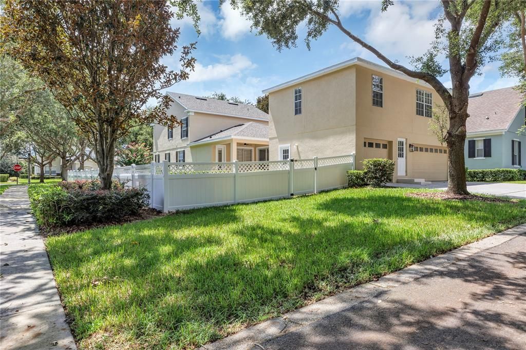 Corner Lot with oversized fenced side yard