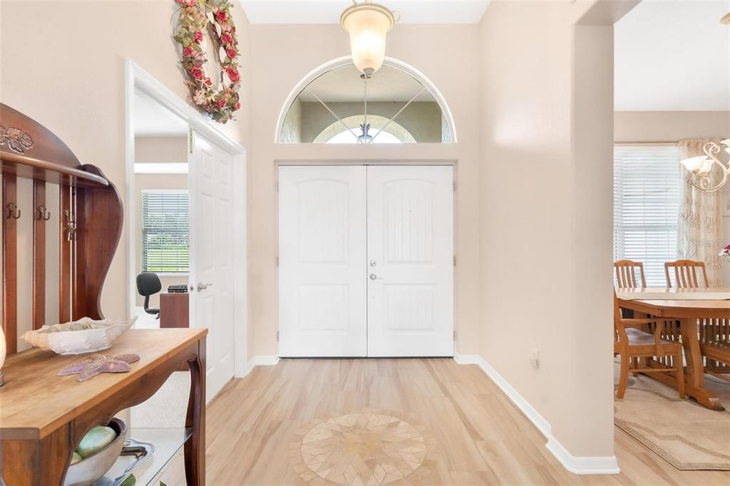 Foyer with an Elegant Double Door Entry