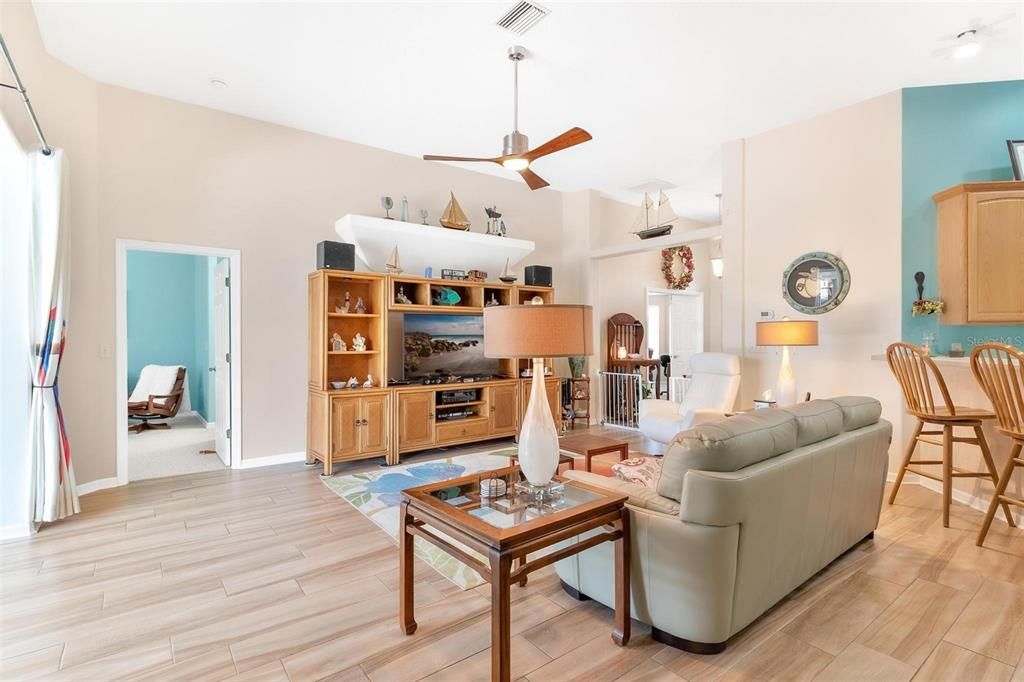 Living Area with Volume Ceilings