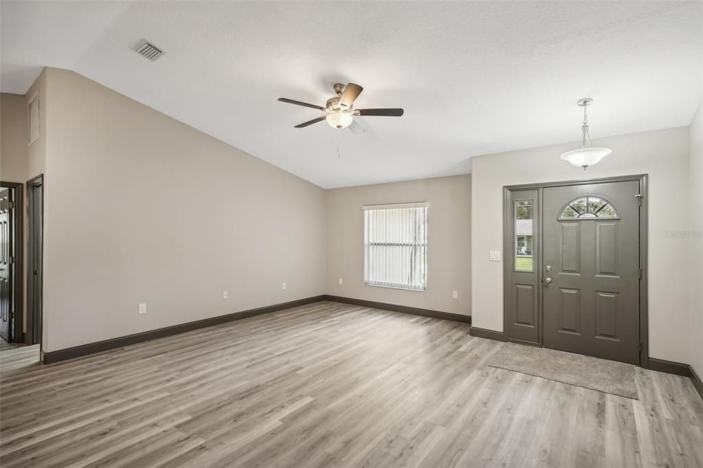 Foyer and living room