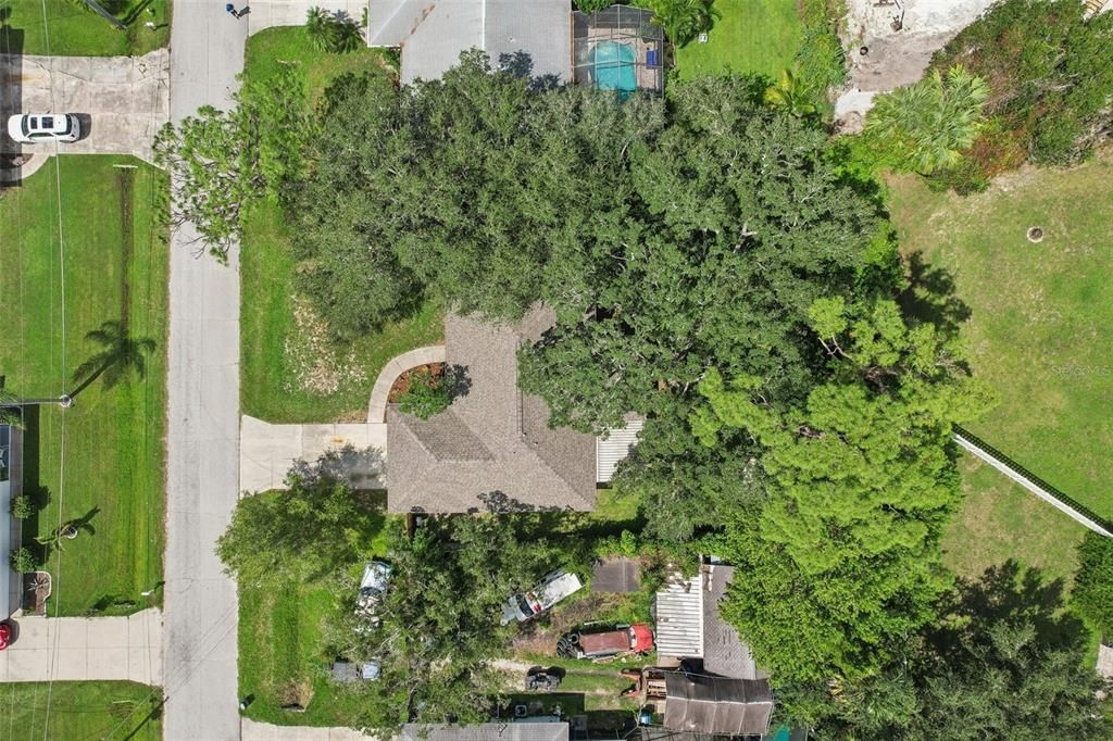 Aerial shot of the property