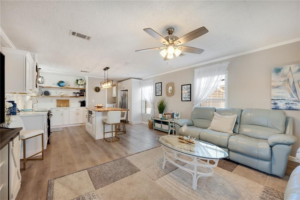 Open Concept Kitchen and Living room