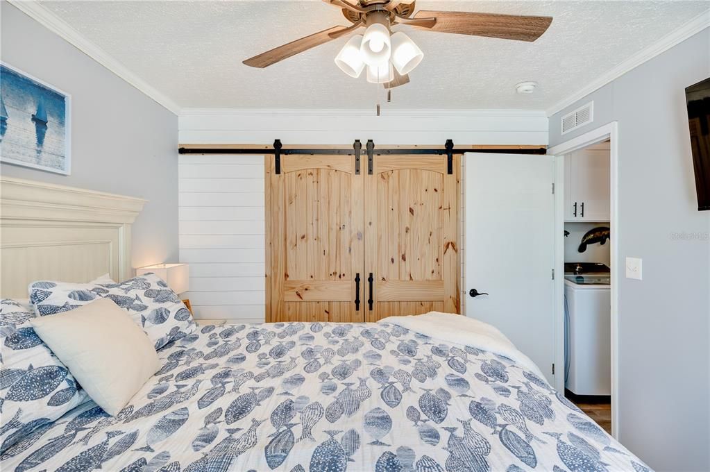 Primary Bedroom - closet with barndoors