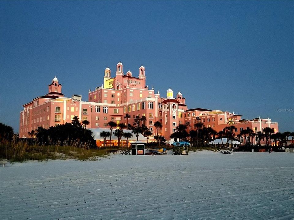 Historic Don Cesar Hotel on St Pete Beach, come over for a drink & sunset!