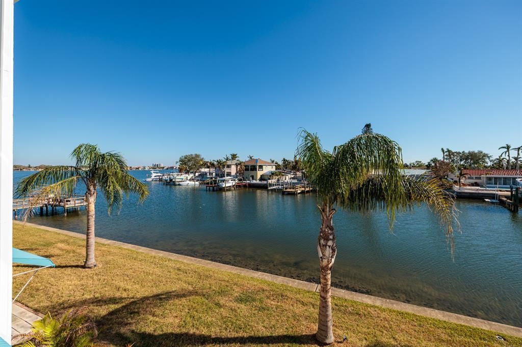 Florida room view of Boca Ciega Bay & fishing pier.