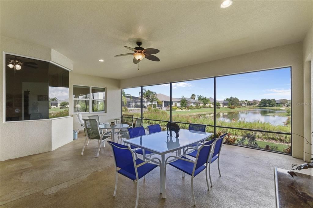 Extended screened patio with stunning views