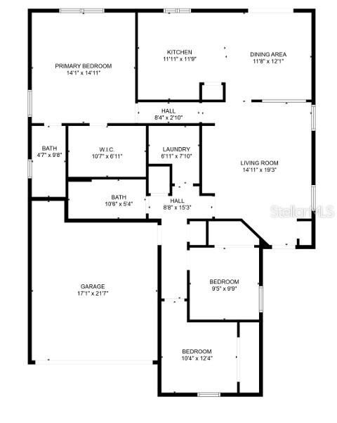 На продажу: $345,000 (3 спален, 2 ванн, 1517 Квадратных фут)