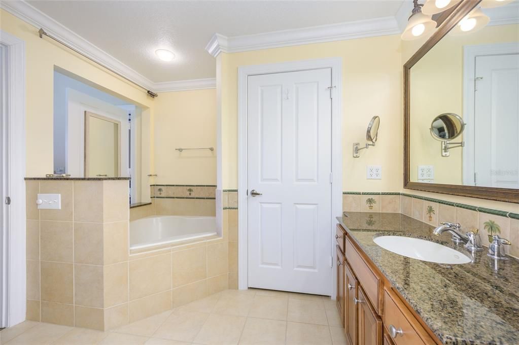 Master Bath with corner tub