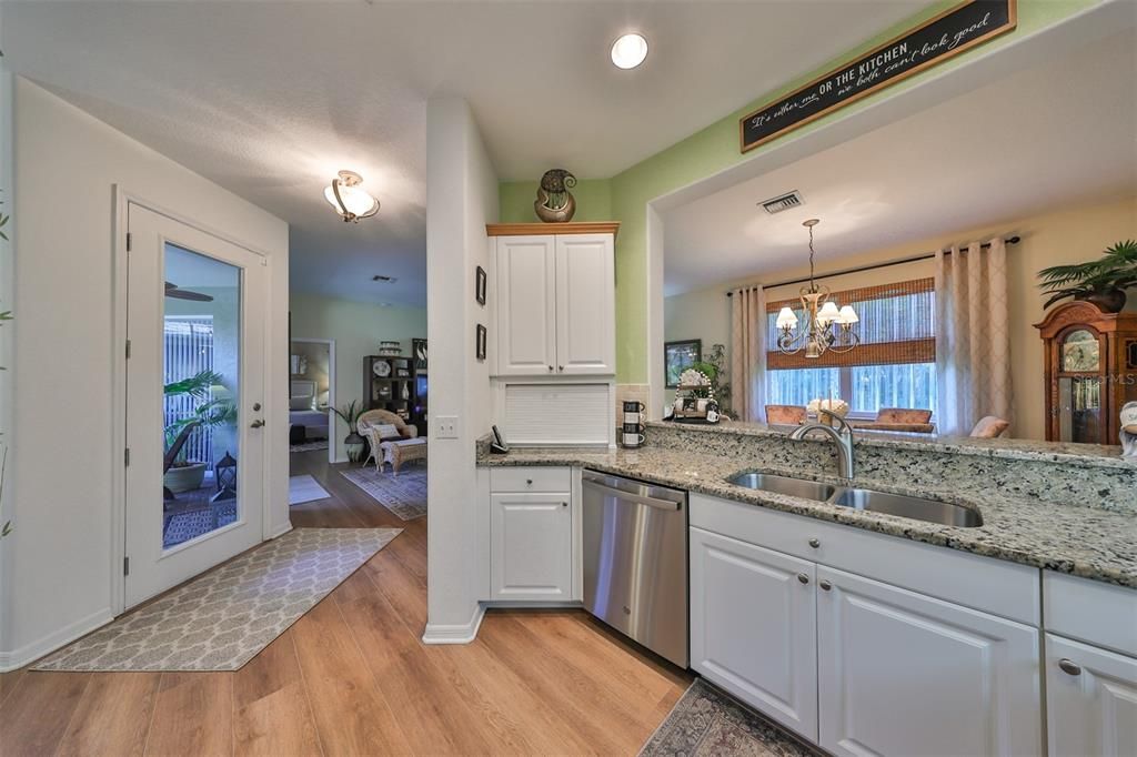 Kitchen. (Door on left leads to your outdoor oasis.)