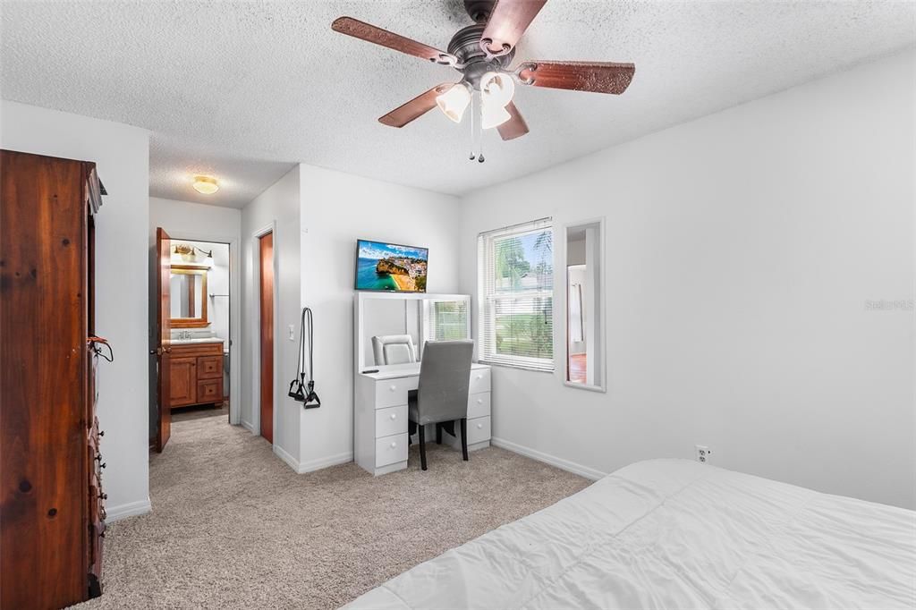 Primary Bedroom. Fresh paint and new carpet.