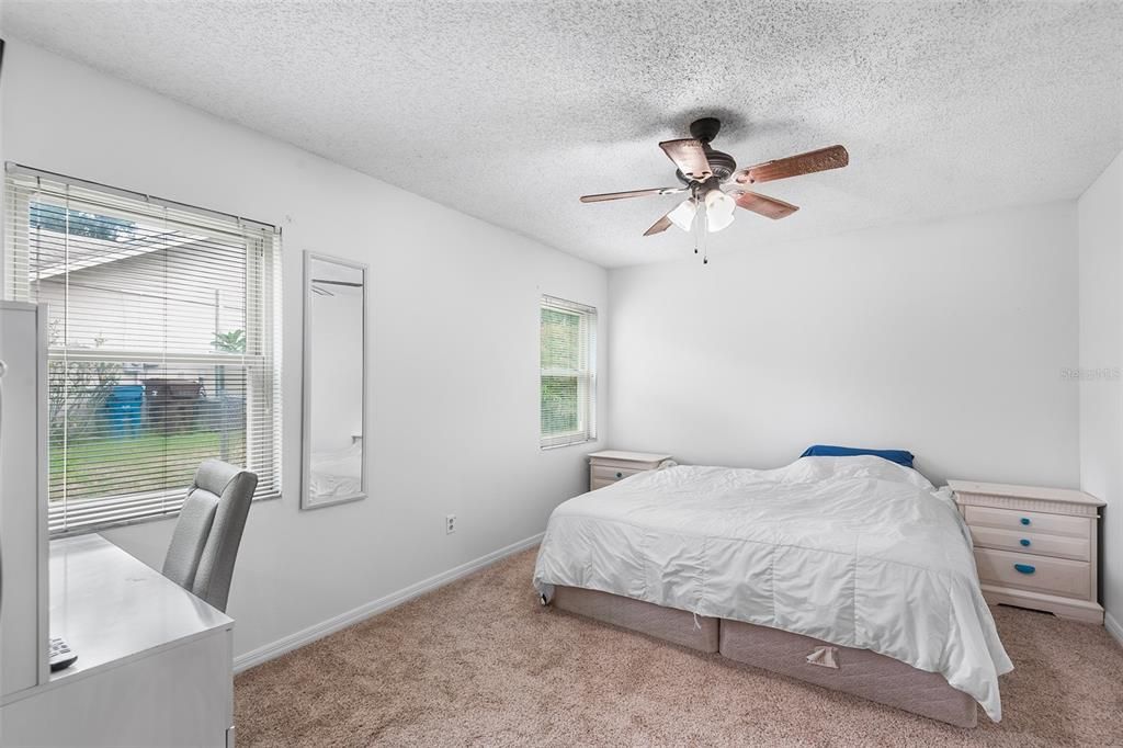 Primary Bedroom. Fresh paint and new carpet.