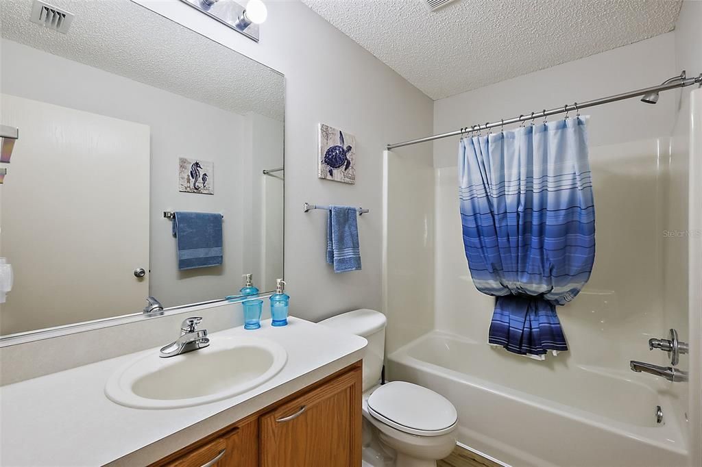 Guest bathroom w/tub & shower combination