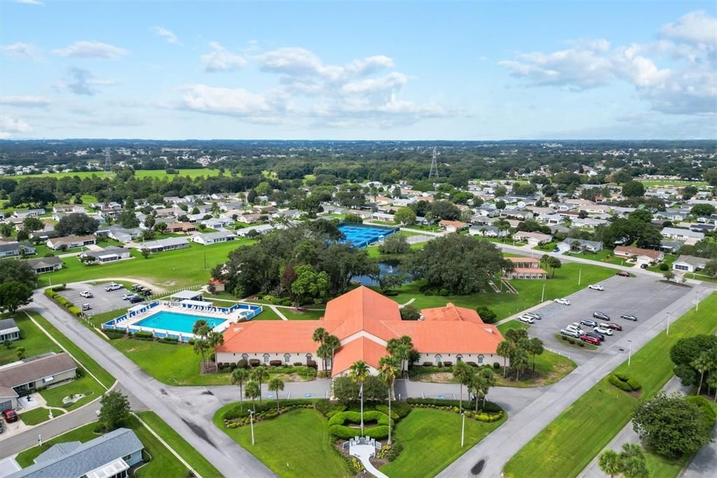 COMMUNITY CENTER WITH REC CENTER GYM AND BALLROOM, COMMUNITY POOL,TENNIS & PICKLEBALL COURTS, SHUFFLEBOARD, VOLLEYBALL.