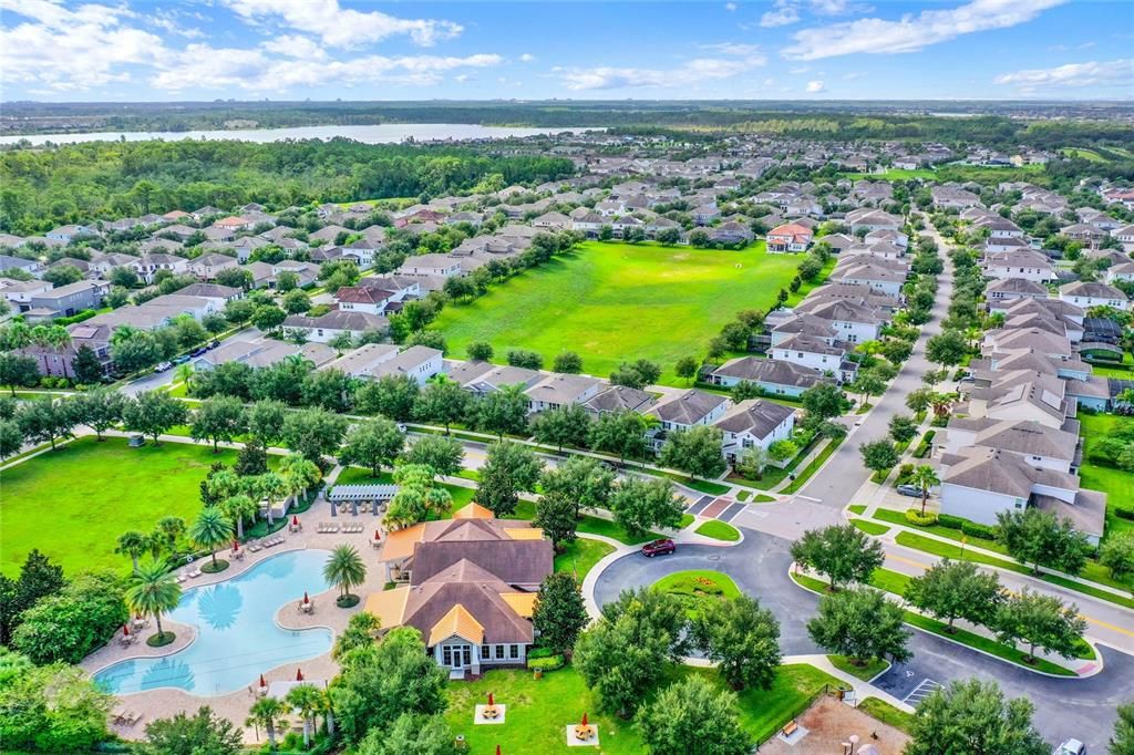 Aerial Clubhouse view