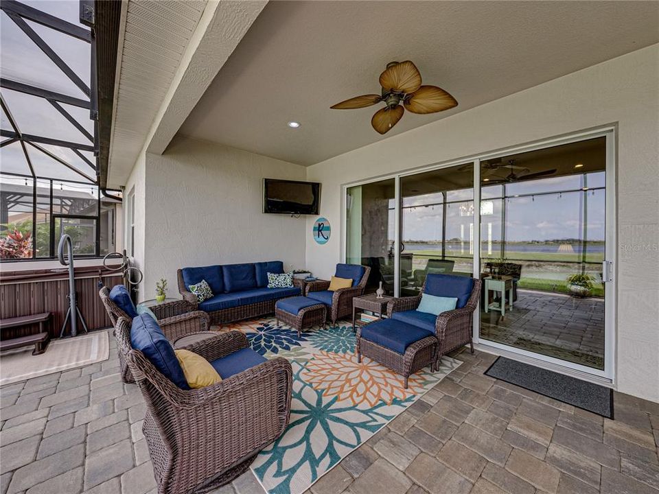 Covered area of lanai and screened in area