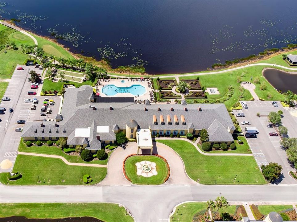 Arial view of clubhouse