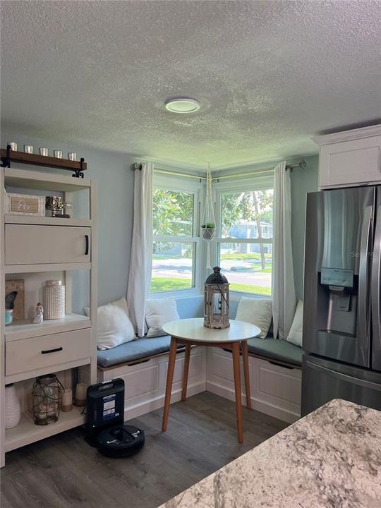 Banquette with storage seating