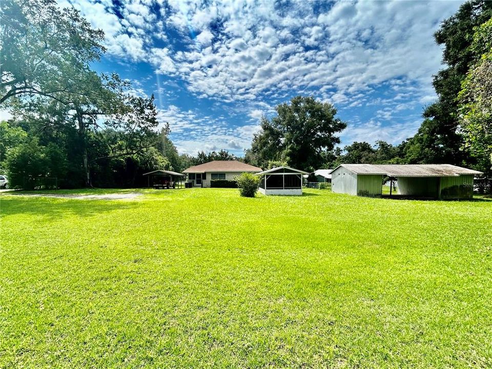 Rear view of home