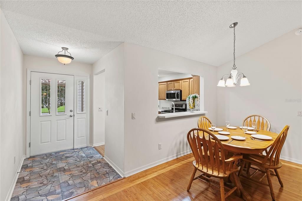 Front Door Foyer & Dining Room