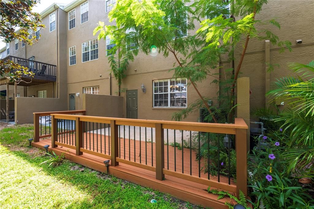 Rear patio and deck.