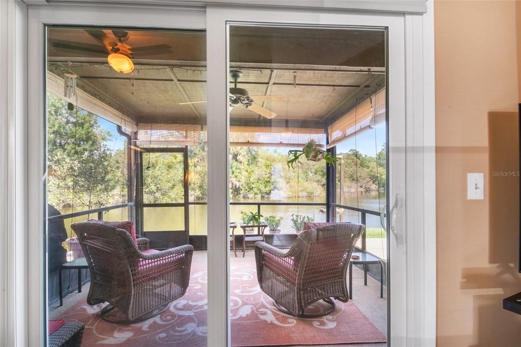 Sliding Doors leading to Lanai Area