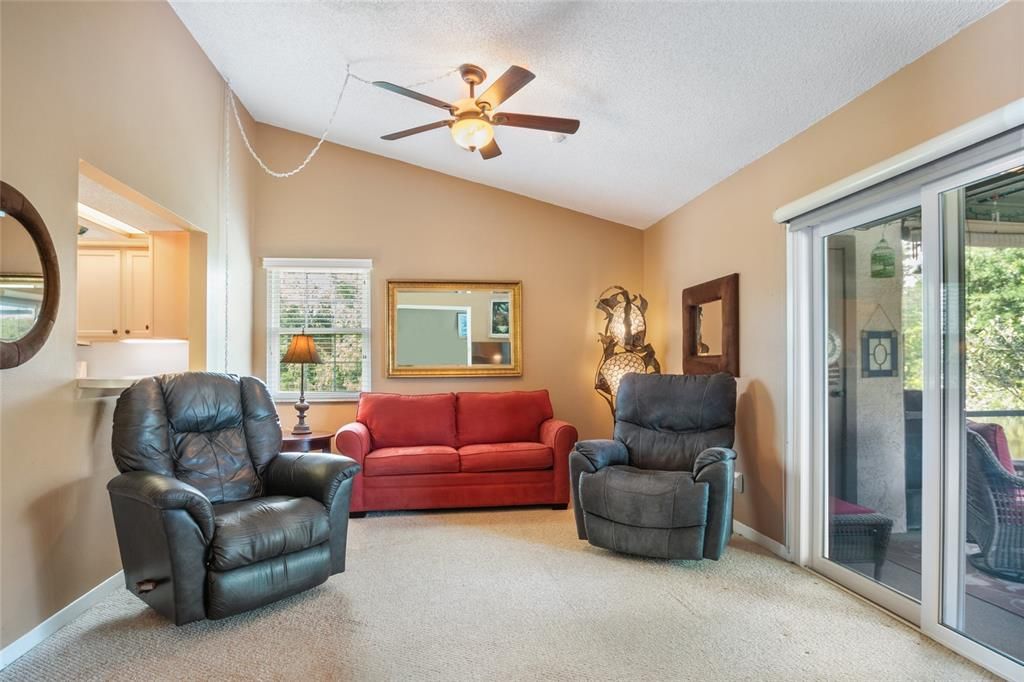 Living Area with Sliding Doors leading to Lanai Area