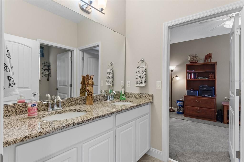 dual access bathroom with walk in shower